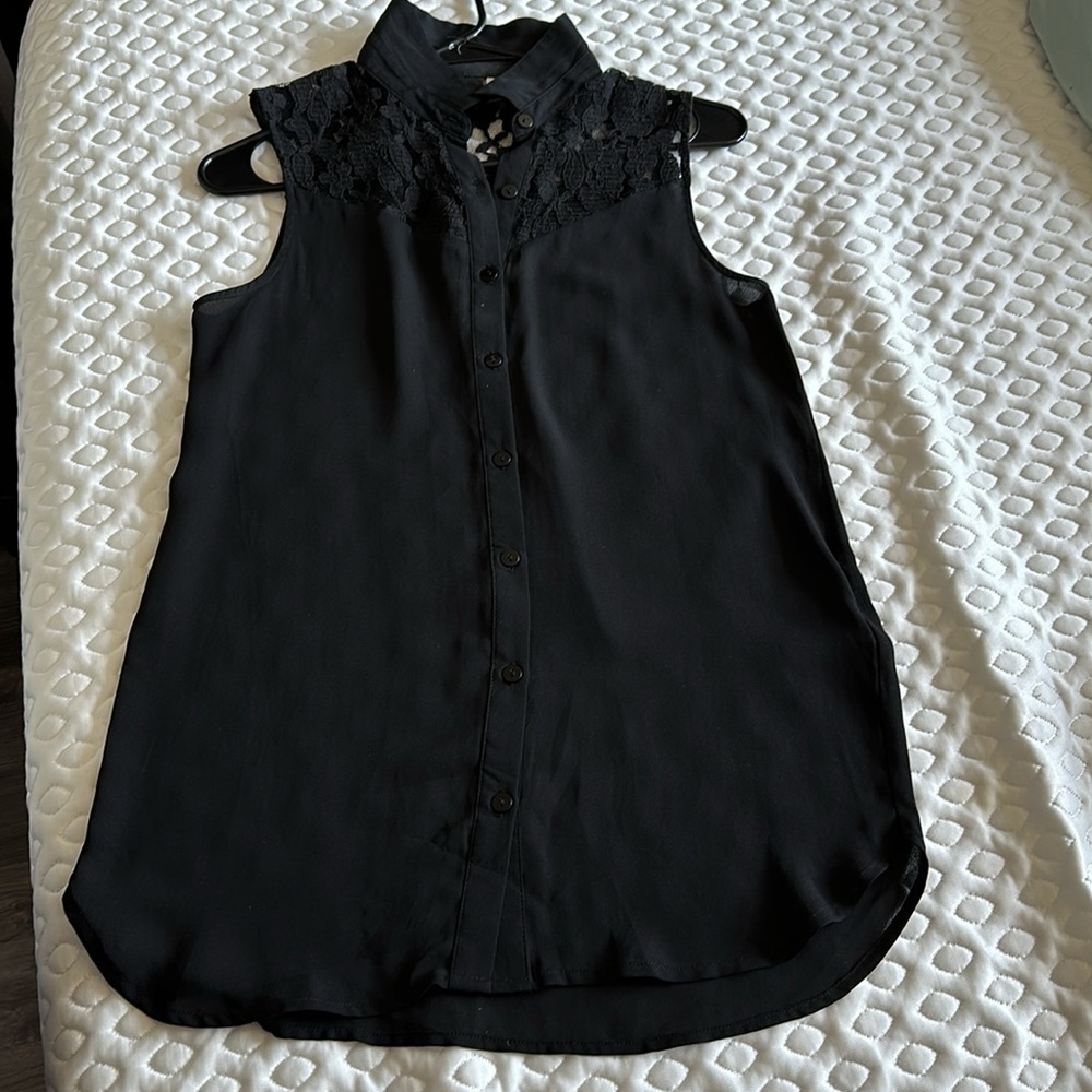 Women’s blank long lace lined tank